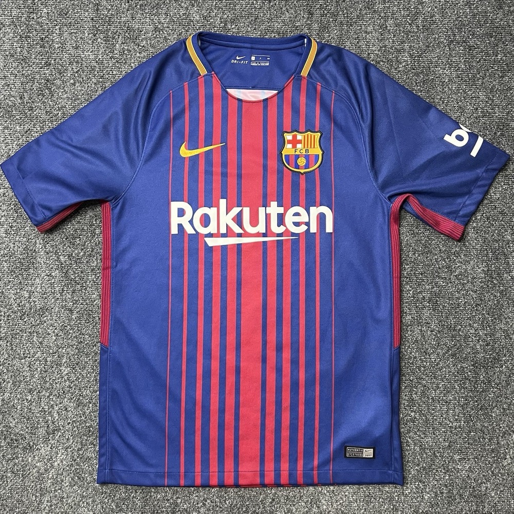 FC Barcelona 2017 Messi #10 Nike DriFit Home Jersey Size Small Mens Soccer Shirt